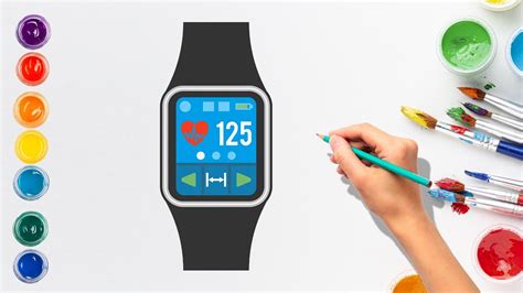 smart watch drawing|easy to draw armani watch.